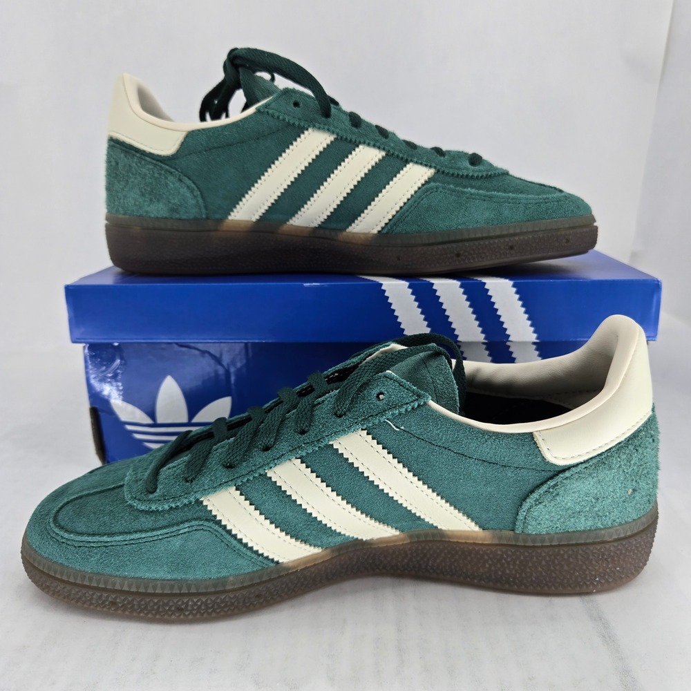 Adidas Handball Spezial W Collegiate Green Cream White Suede IH1509 Womens 7 - Picture 3 of 14